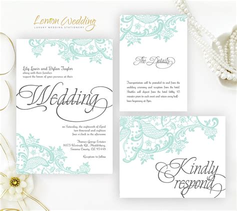 mint green wedding invitations|Mint Green Wedding Invitation Kits .
